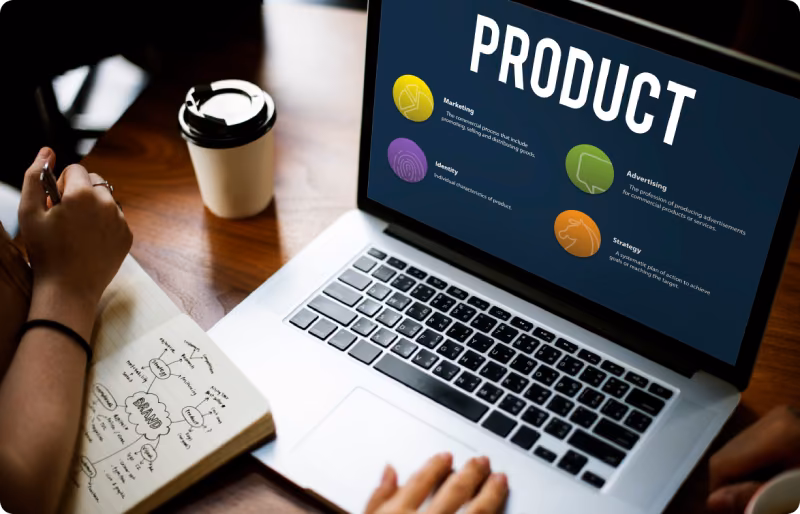 Product Vision screen from the client's project