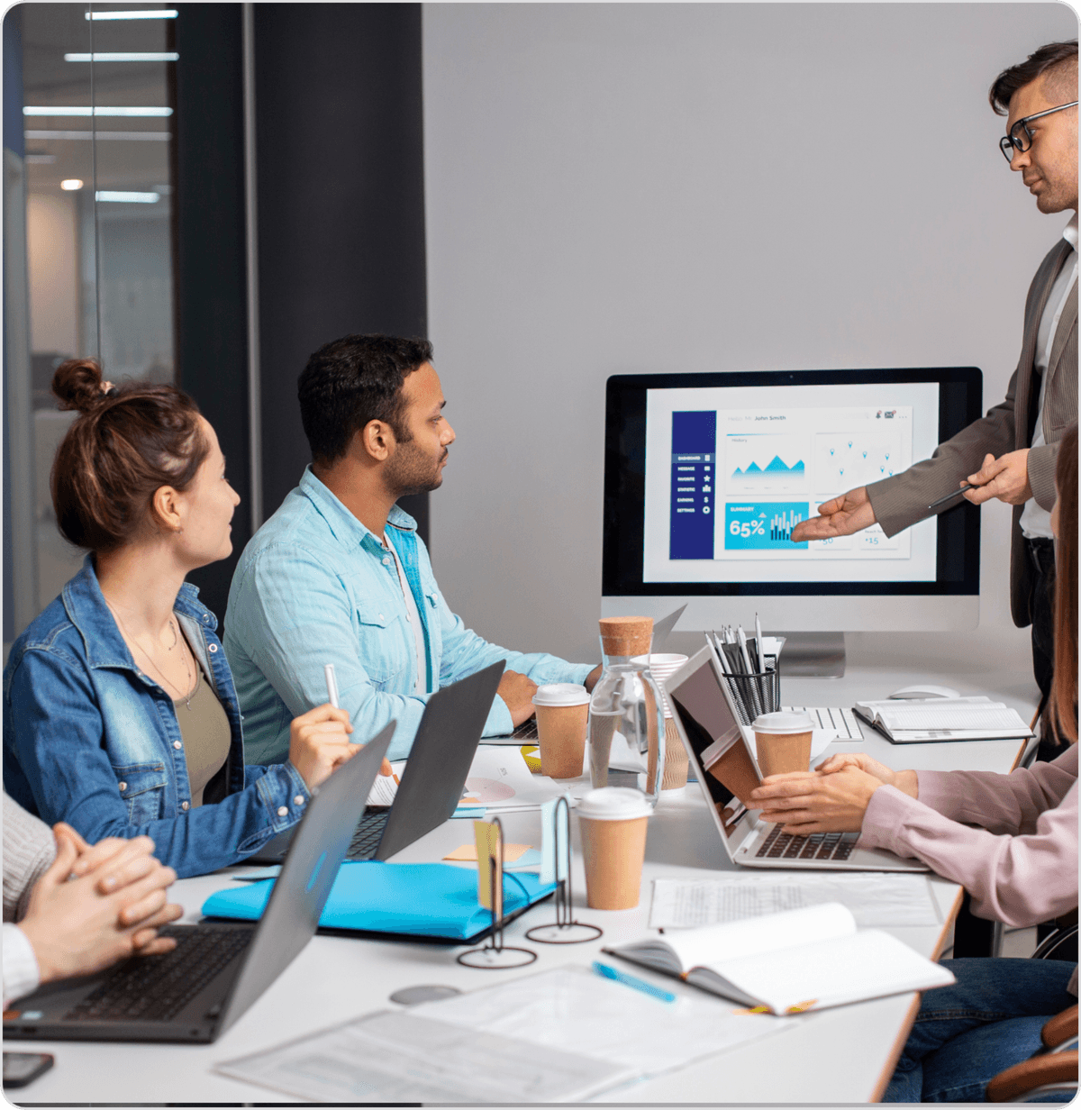 Real-time reporting showing current business performance and operational activity